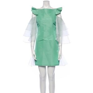 Gorgeous mint /sea foam dress with dramatic sleeves